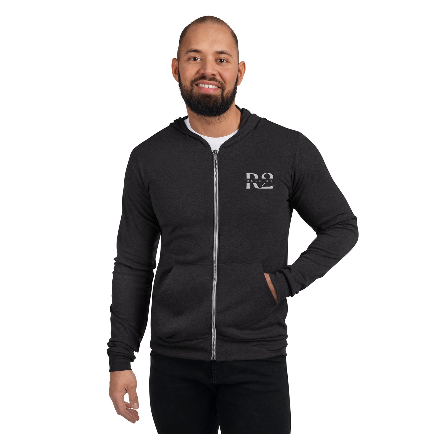 R2 Unisex zip hoodie
