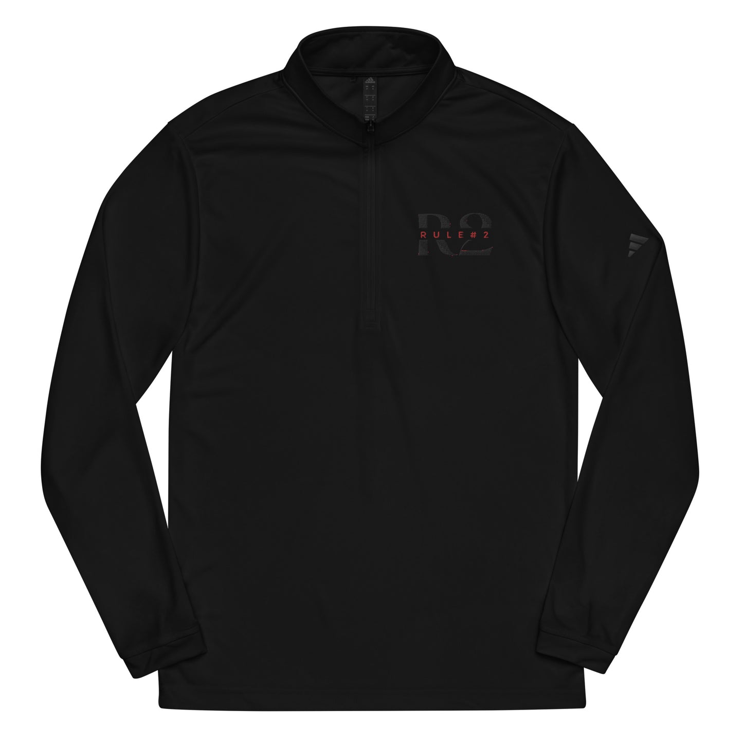 R2 Black Logo Quarter zip pullover