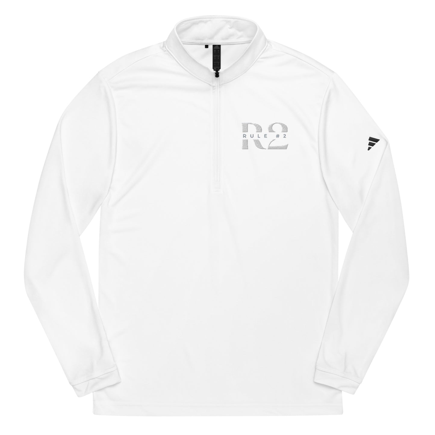 R2 Grey Logo Quarter zip pullover