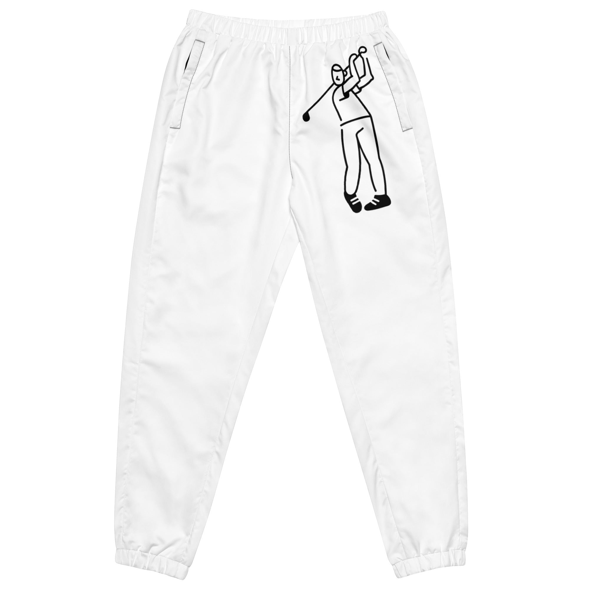 Plain 35 white Unisex track store pants