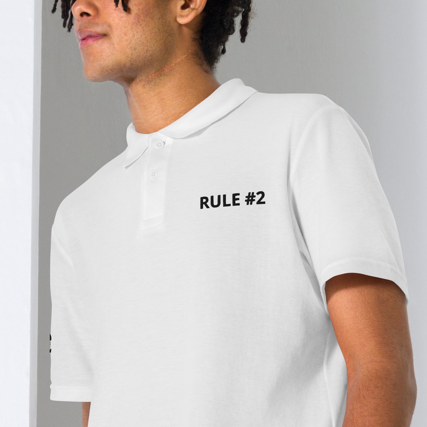 Rule #2 Unisex pique golf shirt